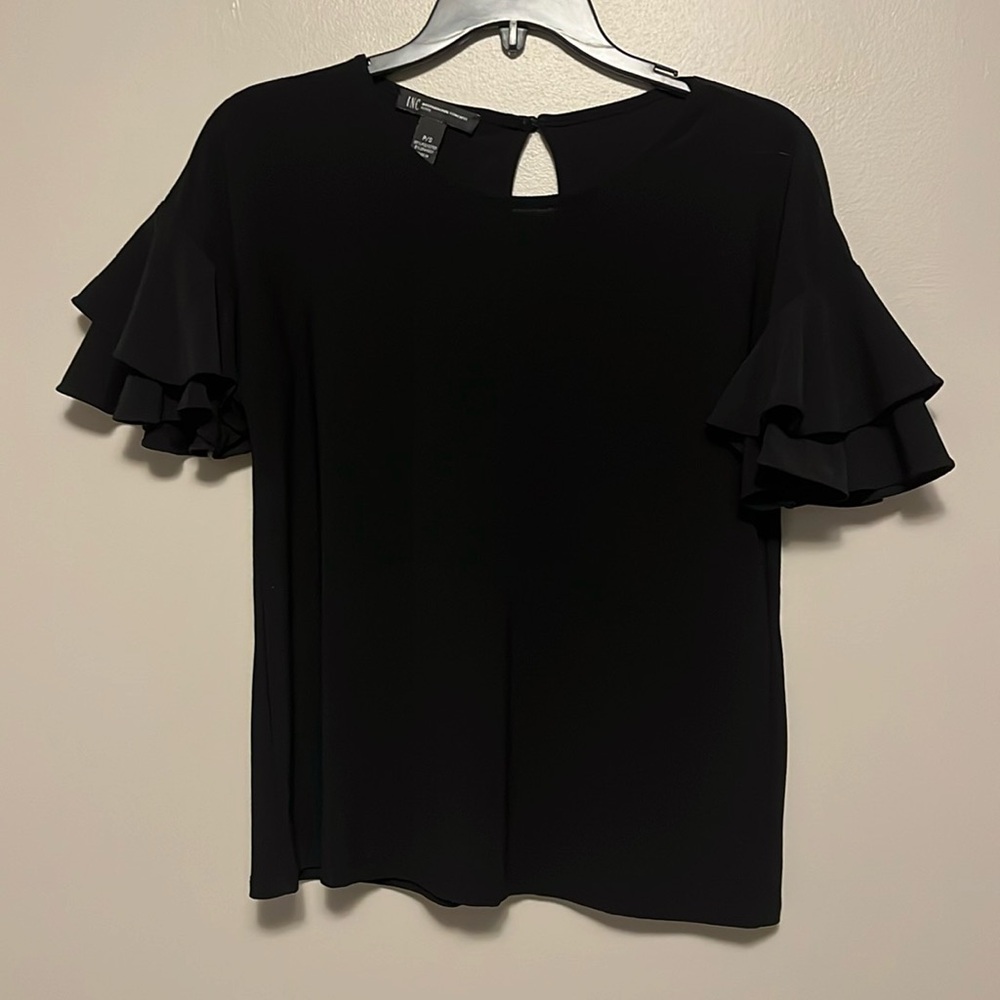 Black Inc. Flutter Sleeve Top